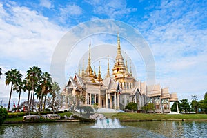 Nakhon Ratchasima, Thailand - Nov 16, 2018 : Wat lan boon Mahawihan Somdet Phra Buddhacharn at Nakhon Ratchasima Thailand, Wat
