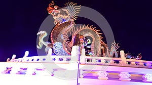 Nakhon sawan cityThailand Tourists come to visit the Chinese New Year Lantern Festival, Dragon Chinese New Year, Chinese Dragon