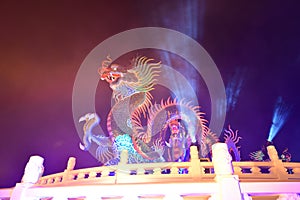 Nakhon sawan cityThailand Tourists come to visit the Chinese New Year Lantern Festival, Dragon Chinese New Year, Chinese Dragon