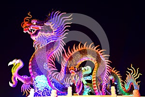 Nakhon sawan cityThailand Tourists come to visit the Chinese New Year Lantern Festival, Dragon Chinese New Year, Chinese Dragon