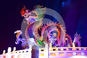 Nakhon sawan cityThailand Tourists come to visit the Chinese New Year Lantern Festival, Dragon Chinese New Year, Chinese Dragon