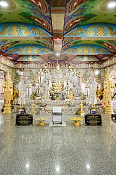 NAKHON SAWAN, THAILAND - January 25, 2020 : Buddha Statue with Beautiful Thai Style Art at Sriutumpron Temple