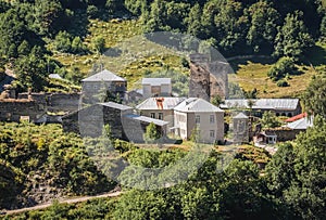 Nakipari village in Svanetia region, Georgia