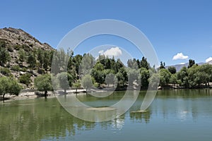 Nako Lake near Nako Monastery in Spiti Valley,Himachal Pradesh,India photo
