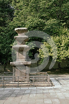 Nakseongdae Park, Korean traditional stone tower in Seoul, Korea