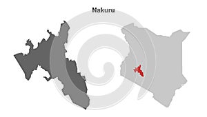 Nakuru outline map