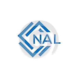 NAL letter logo design on white background. NAL creative circle letter logo concept. photo