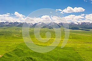 Nalati grassland with the blue sky