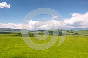 Nalati grassland with the blue sky