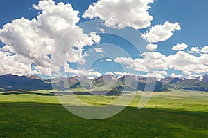 Nalati grassland with the blue sky