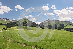 Nalati grassland with the blue sky