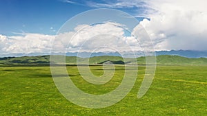 Nalati grassland with the blue sky