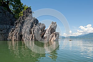 Nam Ngum reservoir in Laos