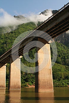 Nam-ou bridge at nhong-kiew4 photo