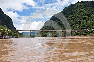 Nam Ou river in Nong Khiaw village