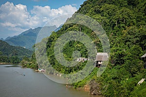 Nam Ou river in Nong Khiaw village, Laos