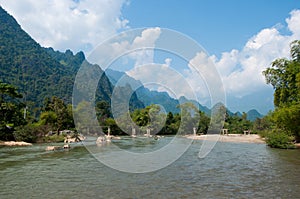 Nam Song River near Vang Vieng