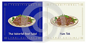 Nam Tok - Thai Waterfall Beef Salad food dish