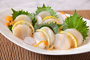 Nama Hotate (Fresh Scallop) Sashimi