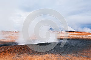 Namafjall - geothermal area in field of Hverir, Iceland