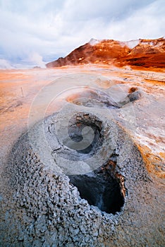 Namafjall - geothermal area in field of Hverir, Iceland