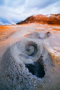 Namafjall - geothermal area in field of Hverir, Iceland