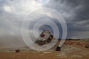 Namaskard, NÃ¡mafjall geothermal area near Lake Myvatn and Reykjahlid,Iceland