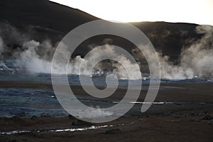 Namaskard, NÃ¡mafjall geothermal area near Lake Myvatn and Reykjahlid,Iceland