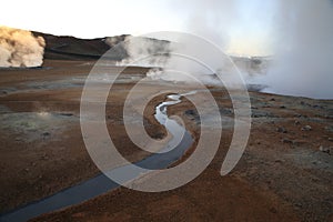 Namaskard, NÃ¡mafjall geothermal area near Lake Myvatn and Reykjahlid,Iceland