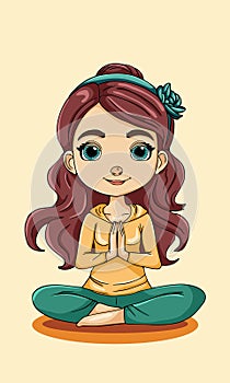 Namaste Charm - Yoga Peace Illustration