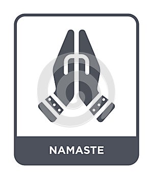 namaste icon in trendy design style. namaste icon isolated on white background. namaste vector icon simple and modern flat symbol