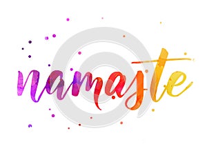 Namaste lettering