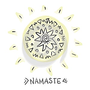 Namaste spiritual design