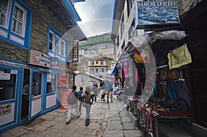 Namche Bazaar village in Nepal