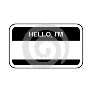 Name Badge Vector Silhouette