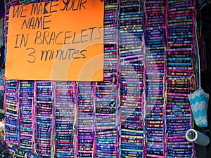 Name Bracelets at the Market in Ensenada, Baja, California, Mexico photo