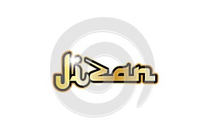 Jizan city town saudi arabia text arabic language word design photo