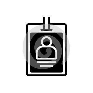 Black solid icon for Name, moniker and appellation