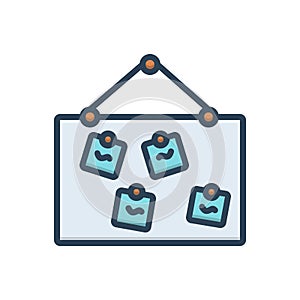 Color illustration icon for Name, title and first