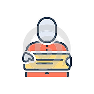 Color illustration icon for Name, title and appellation photo