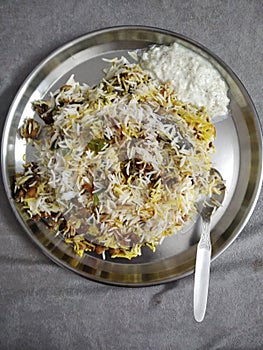The name of this indian dish name Rajma Rice & raita