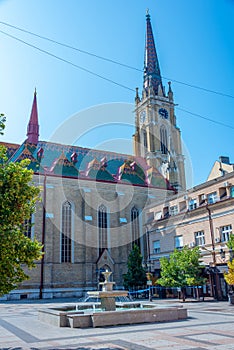 Name of Mary Catholic church in Serbian town Novi Sad