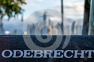 Odebrecht company name in Panama photo