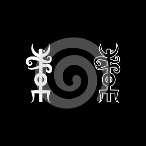 Name Odin rune Rune hide the name of Odin galdrastav icon set white color illustration flat style simple image