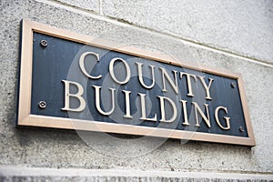 Name Plate on County Building