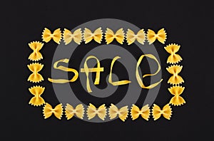 Name of Sale in the Farfalle frame