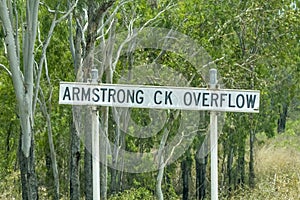 Name Sign Armstrong Creek Overflow