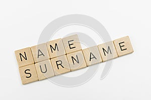 Name and Surname words
