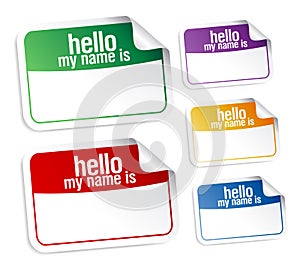 Name tag blank stickers.