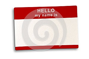 Name Tag with clipping Path